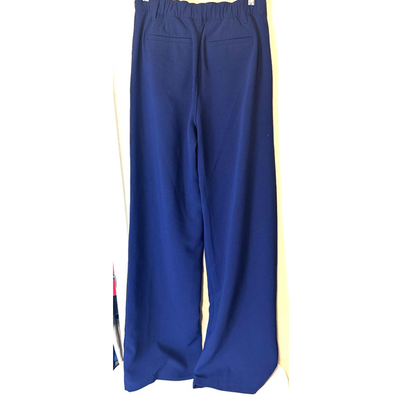 NEW Gap Women's Navy Blue Easy Pants Trousers Wide leg Office sz 6 Tall career - Picture 6 of 8